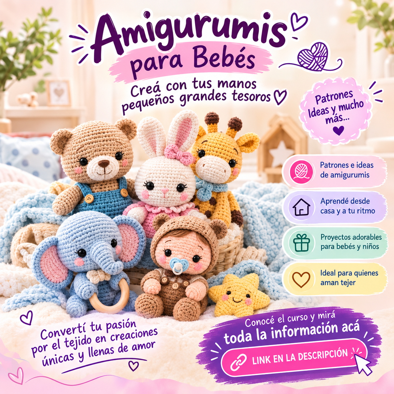 E-book: +300 patrones de amigurumis para bebés