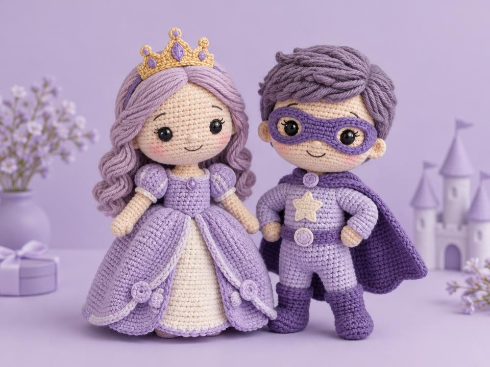 +300 patrones de amigurumis mágicos de princesas, dibujos animados y superhéroes